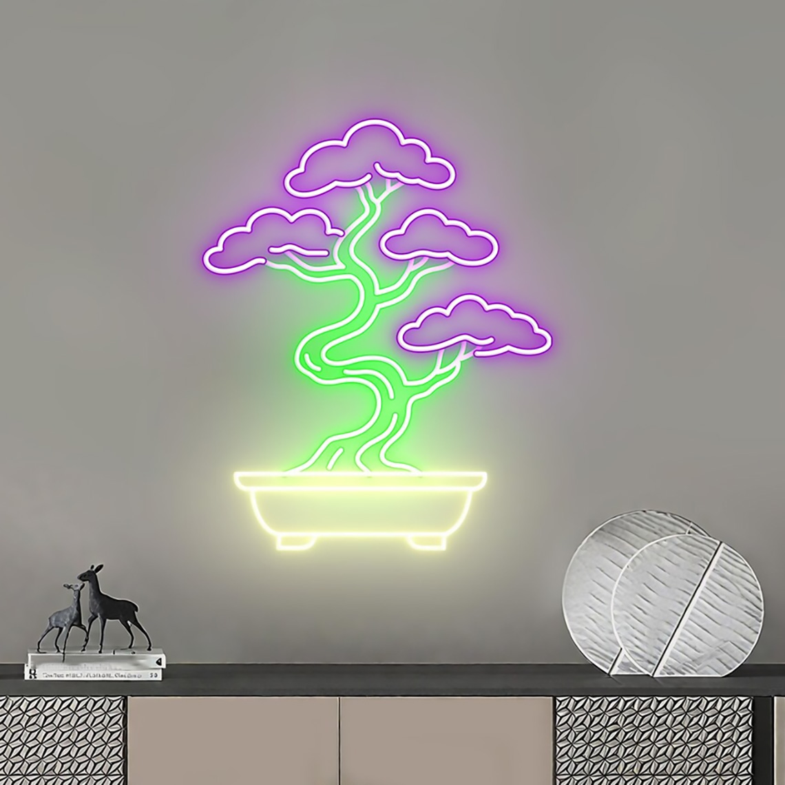 Bonsai Tree Zen Garden - Lampu Neon Pohon Bonsai Dekorasi Taman